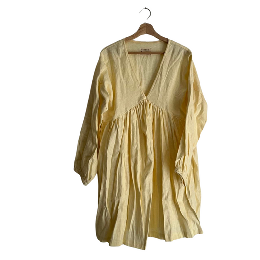 Boheme goods butter linen mini dress 