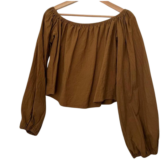 Ozma of California lucie top, made in California in chestnut brown size small 